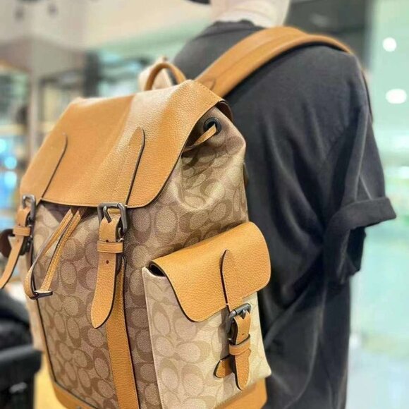 NWT Coach Hudson Backpack In Colorblock Signature Canvas CR335 - Picture 6 of 12